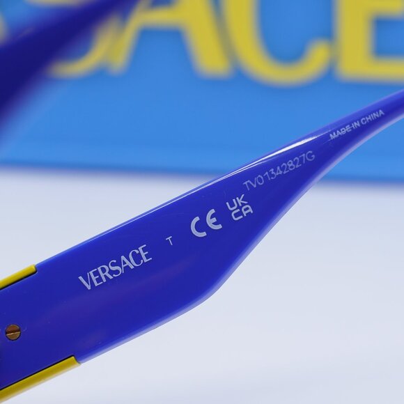 Versace Kids VK4003U 506587 Rectangle Sunglasses - Red/Blue/Dark Grey - Picture 3 of 9